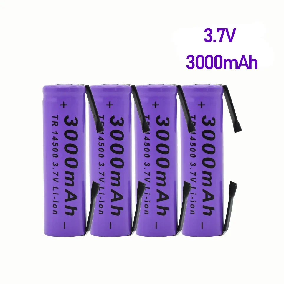 

NEW EST 14500 Lithium Battery 3.7V 2700mAh Rechargeable Batteries Welding Nickel Sheet bateria For Torch LED Flashlight Toy