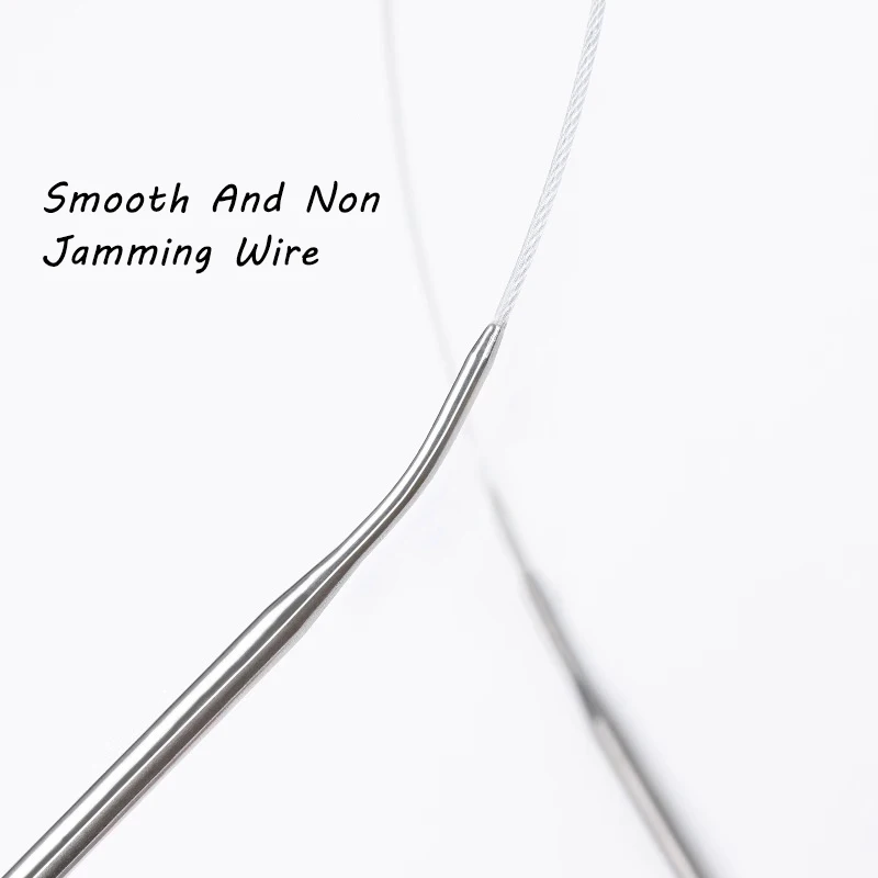 60-120cm 원형 스웨터 바늘 스테인리스 스틸 뜨개질 바늘 세트 DIY 직조 핀 바늘 공예 도구 (스웨터 실용)