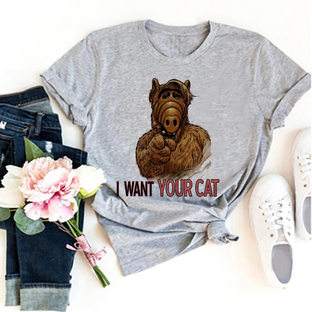 Maglietta Alf Maglietta Donna Harajuku Maglietta Donna Harajuku Anime Y2K Vestiti