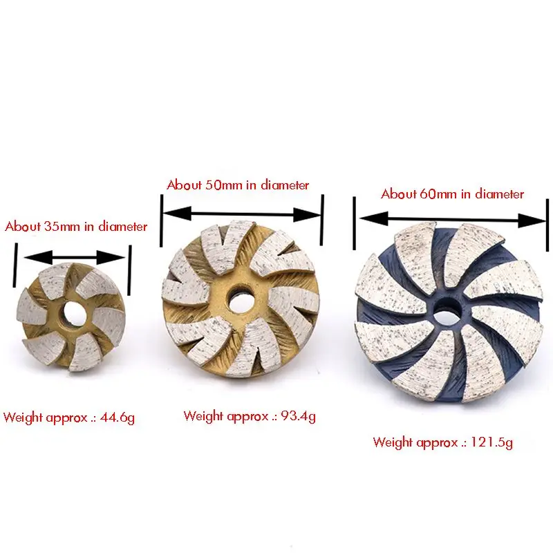 35mm/ 50mm/ 56mm Diamond Cup Grinding Wheel, Heavy Duty Concrete Grinding Disc for Angle Grinder, for Granite, Stone, Marble