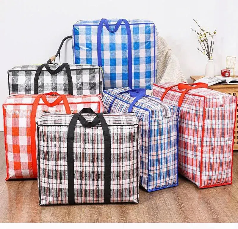 Wasserdichte, feuchtigkeits- und staubdichte gewebte Tasche mit hoher Kapazität, extra groß, für Umzug und Handgepäck, Gepäckaufbewahrung – Detail 1