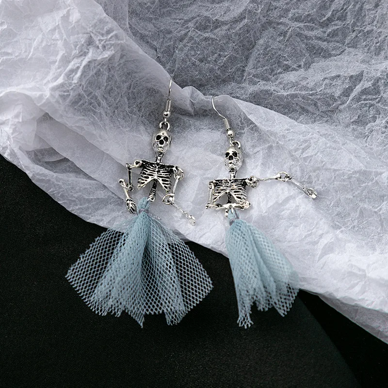 Halloween Vintage Skeleton Skull Dangle Earrings for Women Jewelry Party Gifts Aretes De Mujer Modernos