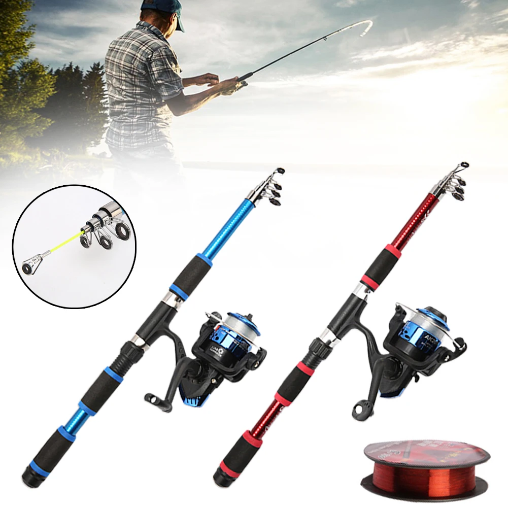 9pcs/set 1.8m/2.1m Sea Fishing Rod Kits Portable Sea Pole Long