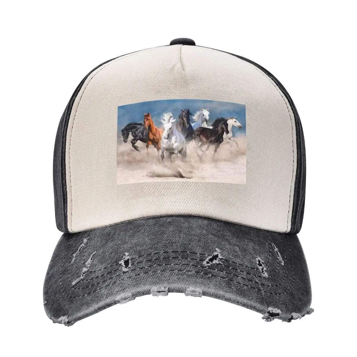 

Baseball Caps Wptunnel Horse Merch Unisex Vintage Distressed Washed Galloping Horse Headwear