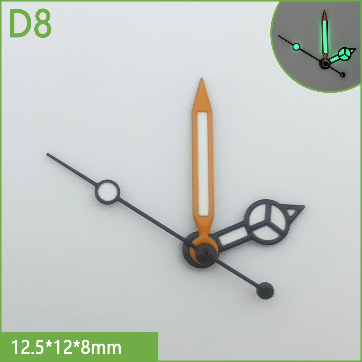 Watch pointer miyota 8215 8200 821A Hands green super luminous suitable for miyota 82series Mingzhu DG2813 movement