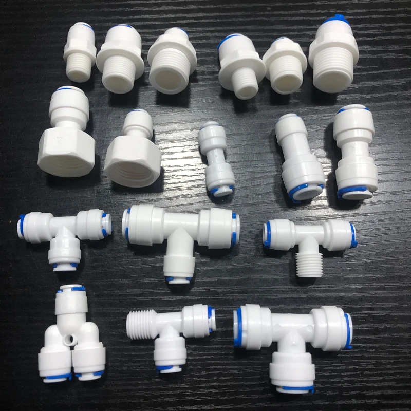 YINGJUN Valvole 2 Pezzi RO Acqua Gomito valvola di ritegno innesto rapido Raccordo 1/4 OD Tubo 1/8 Maschio inversa Giunto for Tubi Sistema di osmosi di plastica