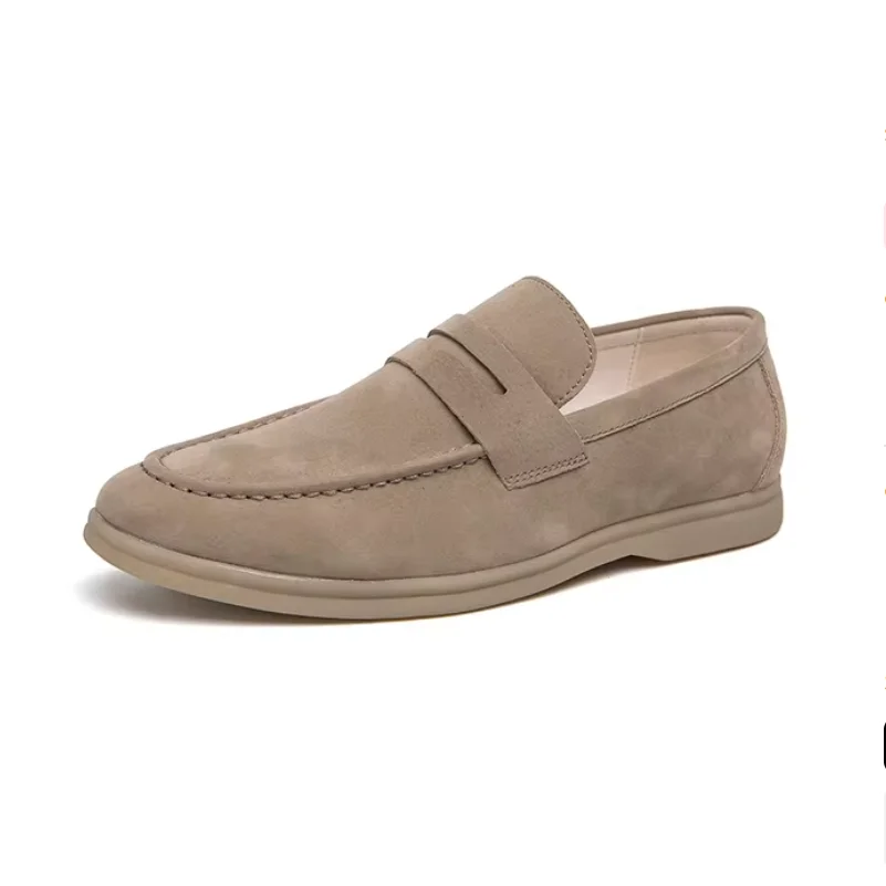 Classic Soft Suede Shoes Penny Men Loafers Slip On Leather Casual Men Shoes Comfort Driving Shoes Men Flats Walking Footwear 4