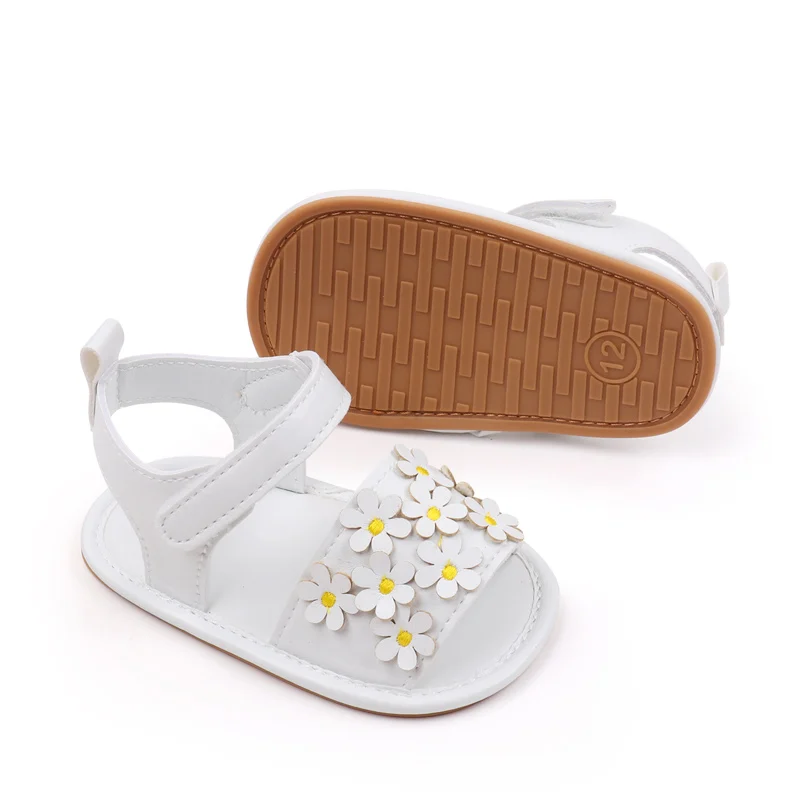 Baby Girl Shoes Cute Flowers Beautiful Sandals Summer Walking Infant Shoes 2024 New Fashion High Quality PU and TPR BHX3195 4