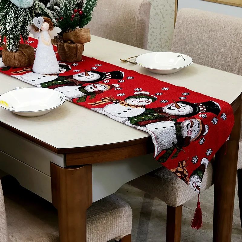 

Tablecloth Tree Santa Claus Red Table Cover Eve Dinner Holiday Party Home Decoration Birthday Wedding Cosplay Festival