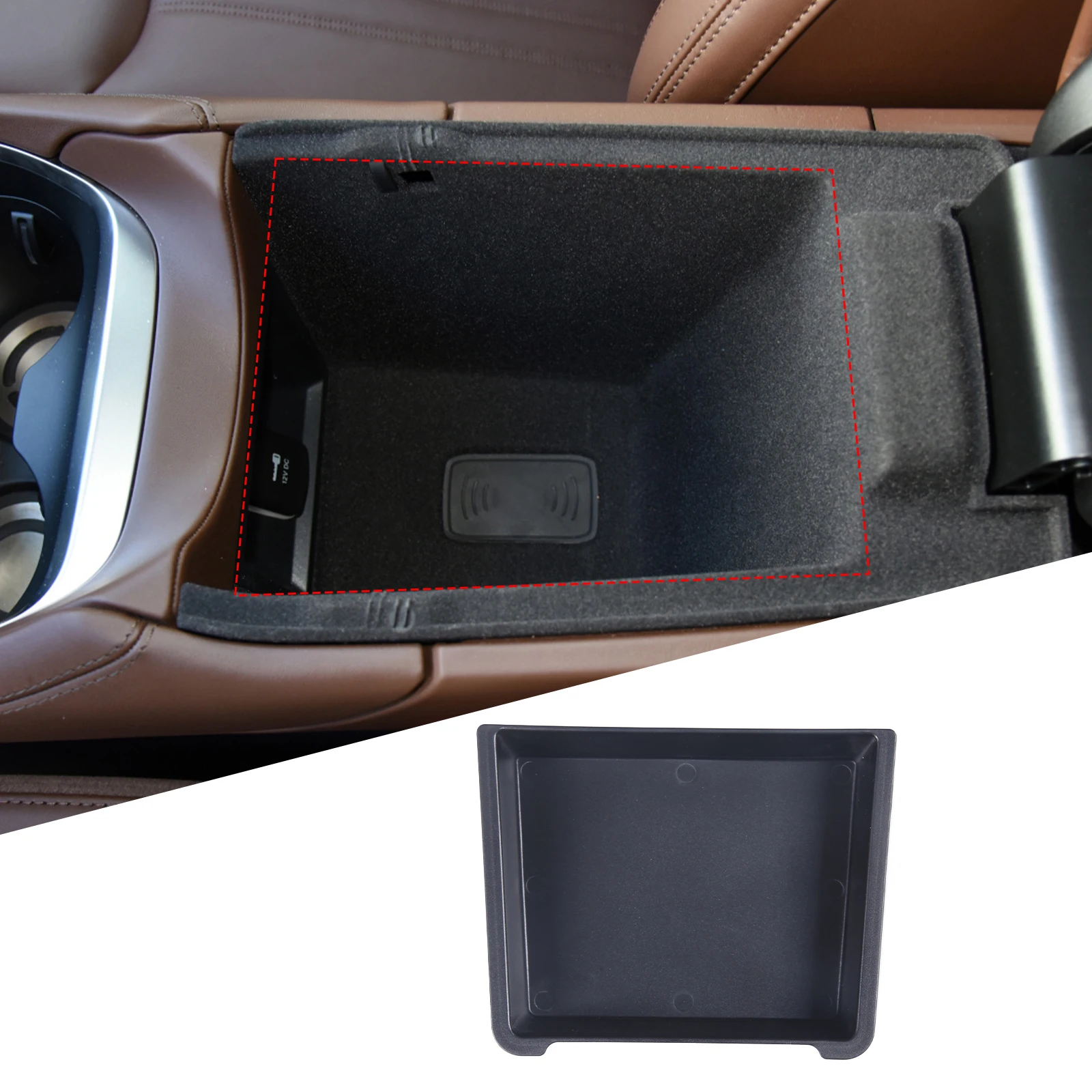 

For Maserati Grecale 2022 ABS Black Car Central Storage Box Door Phone Glove Armrest Box Car Accessories