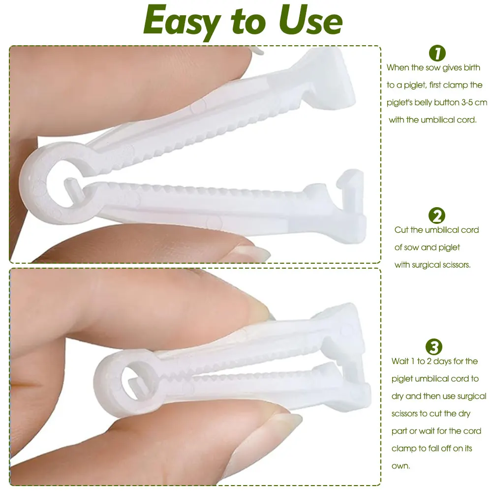 Umbilical Cord Clips for Prevent Pig Cow Sheep Umbilical Stalk Infect Navel Cord Clamp Farm Livestock Breed Pet Animals Suckling 3