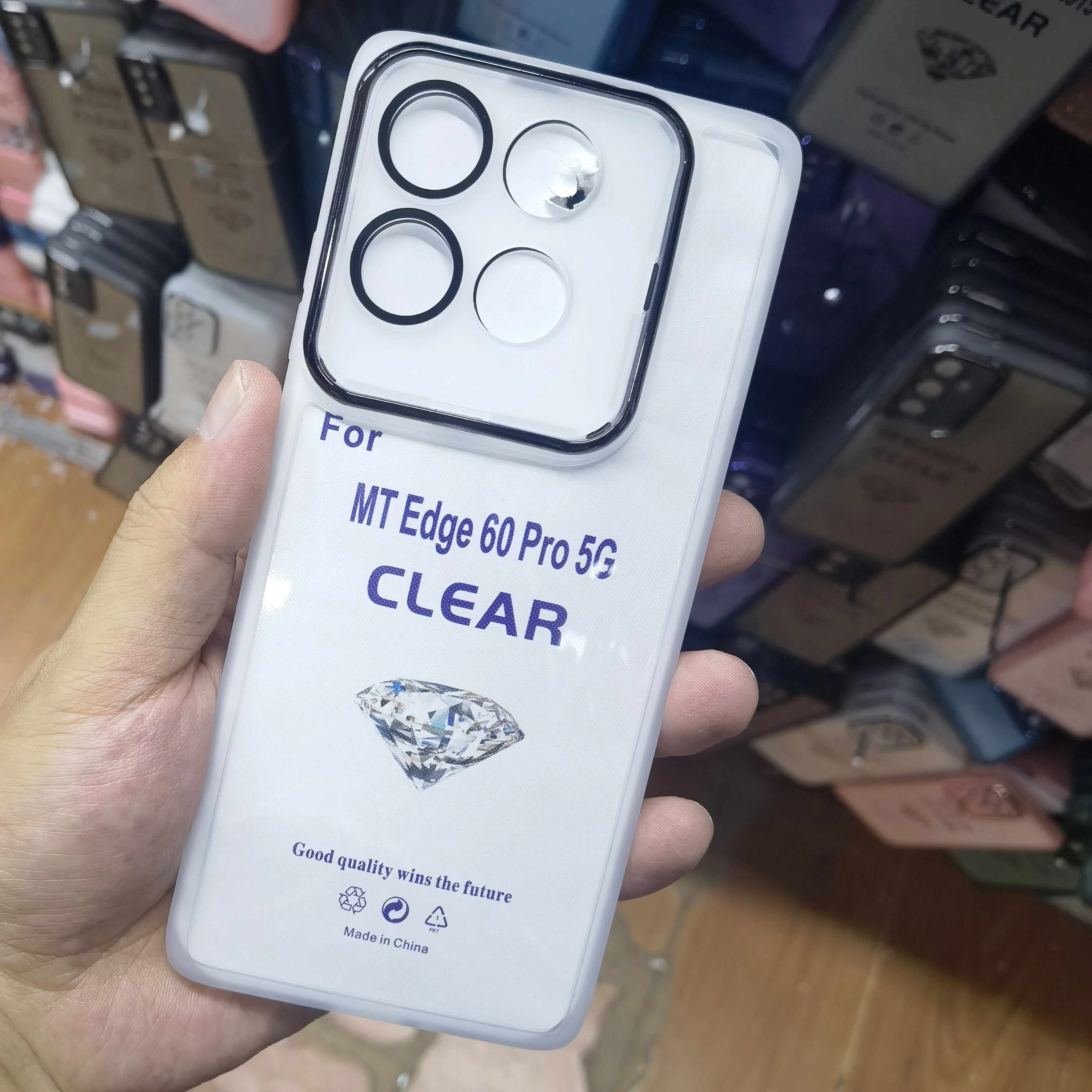Transparent TPU Soft Case with Camera Lens Protector