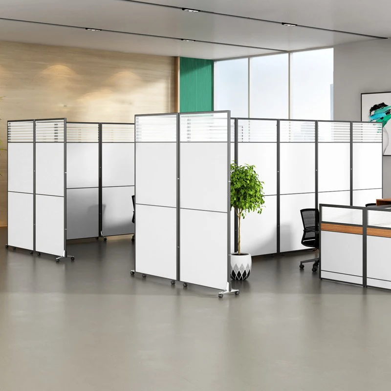 Office Mobile Screen Partition Workshop Movable Partition Wall With Wheel  Foldable Screen Simple Push-pull Partition Board - Screens & Room Dividers  - AliExpress