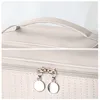 Makeup Bags for Women Travel Toiletry Cute Cases Bag Portable Solid Color Makeup Organizer Box Cosmetic Bag Neceser PU Leather 5
