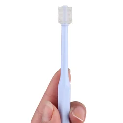 Gentle Soft Hair Cat Toothbrush for Effective Oral Hygiene and Grooming (Blue)