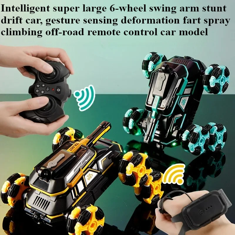 지능형 6 륜 스윙 암 스턴트 Rc 드리프트 자동차, 제스처 감지 장난감 자동차..