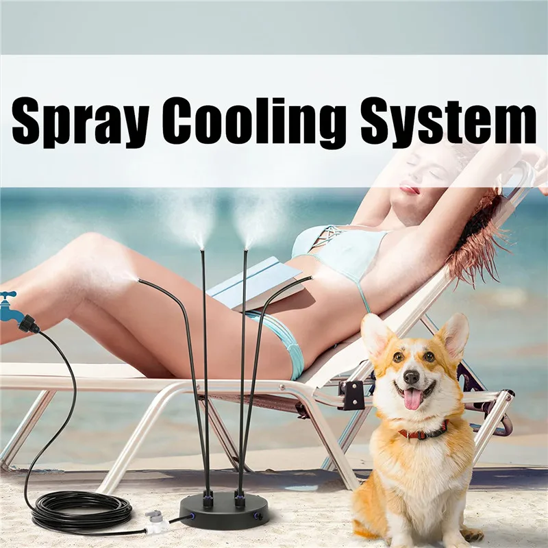 

Stand-up Spray Cooling System for Yard Cooling, Garden Plant Watering, Pet Cooling, Children Playing