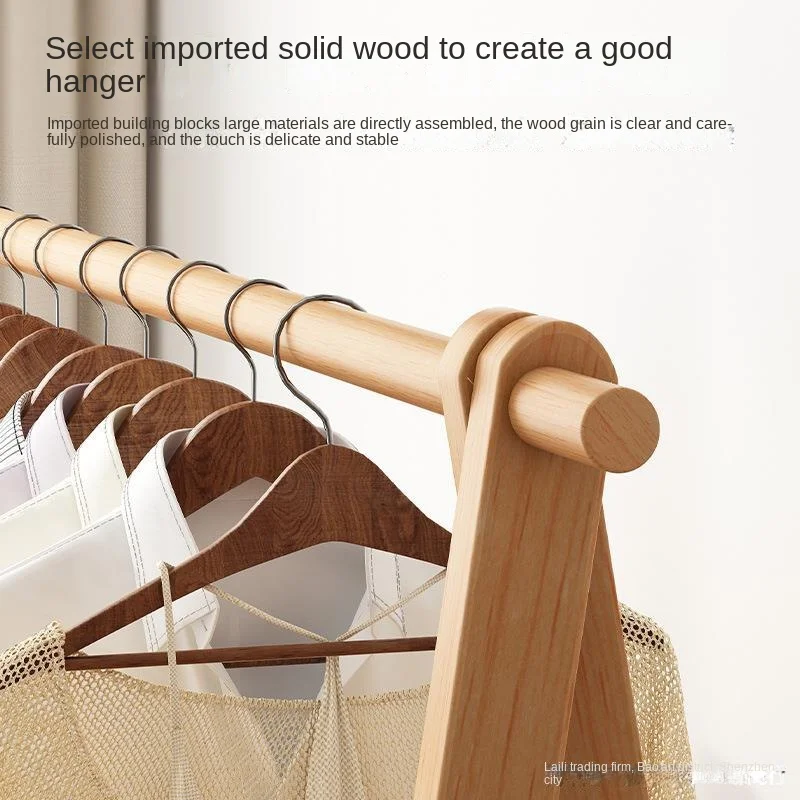 Clothes Hanger Bedroom Floor Solid Wood Clothes Hanger Bedroom Coat