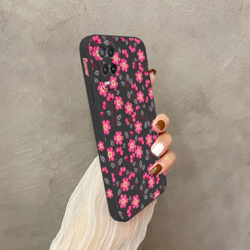 Pink Bellflower Silicone Phone Case Cover