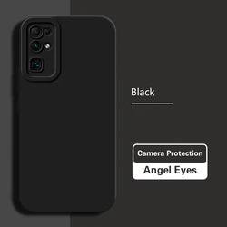 Fashionable Soft Square Angel Eyes Back Cover Phone Case for Honor 30 Pro Plus (Classic Black)