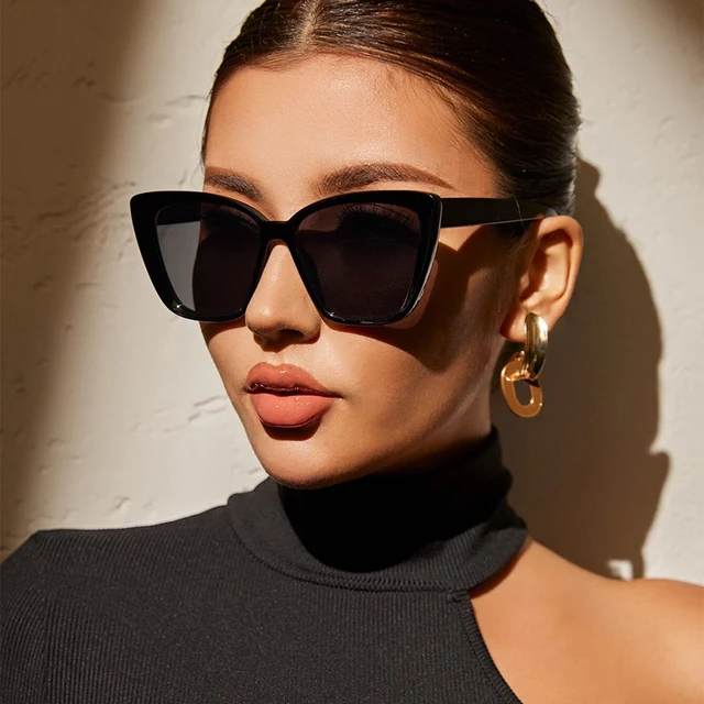 INS Vintage lunettes De soleil yeux De chat femmes carré petit cadre lunettes De soleil femme marque concepteur rétro nuances mode Oculos De Sol 1