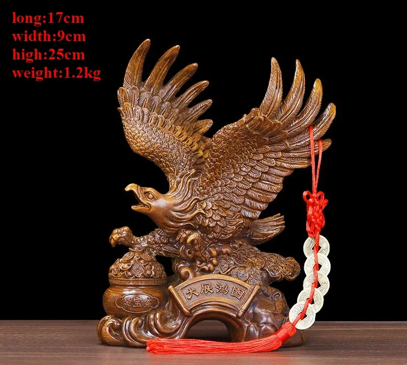 Feng Shui animal eagle grand display ornaments company desk study living room decor housewarming opening gift