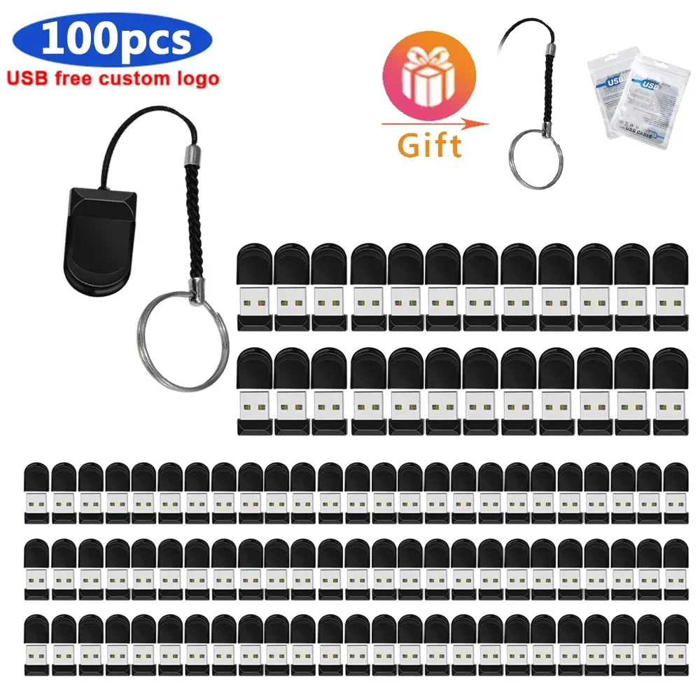 100 개/몫 미니 작은 플래시 usb 2.0 스틱 Pendrive 4 기가 바이트 8 기가 바이트 16 기가 바이트 32 기가 바이트 64 기가 바이트 USB 플래시 드라이브 무료 사용자 정의 로고 멋진 펜