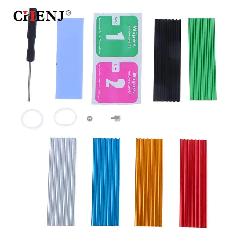 1 Set Alluminio M.2 Hard Disk Dissipatore Di Calore Dissipazione Del Calore Radiatore Raffreddamento Silicon Thermal Pad Cooler Per N80 Nvme M2 2280 P
