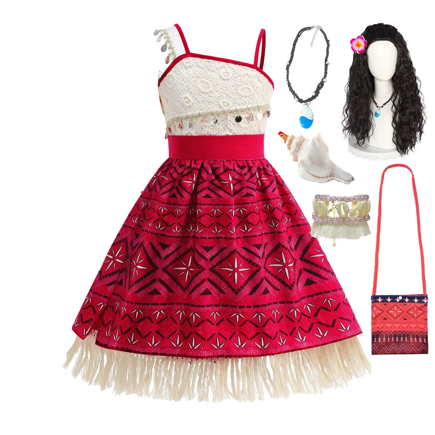 모아 나 2 오션 어드벤처 코스프레 드레스 키즈 프린세스 Vaiana 의류 유아 카니발 멋진 패스 파인더 비치 Frock 원 숄더