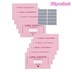 Romantic Scratch - Off Love Coupons for Couples - 20 Fun and Flirty Date Night Vouchers (20pcs Pink)
