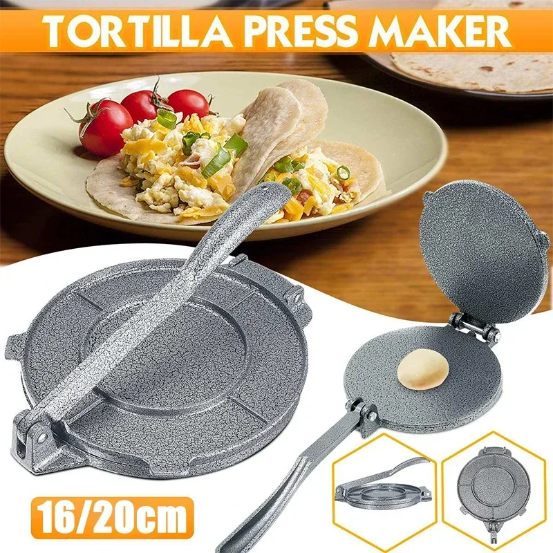 16/20 Cm Aluminum Alloy Cake Press DIY Tortilla Press Manual Tortilla Dough Pressing Tool Pancake Dumpling Wrapper