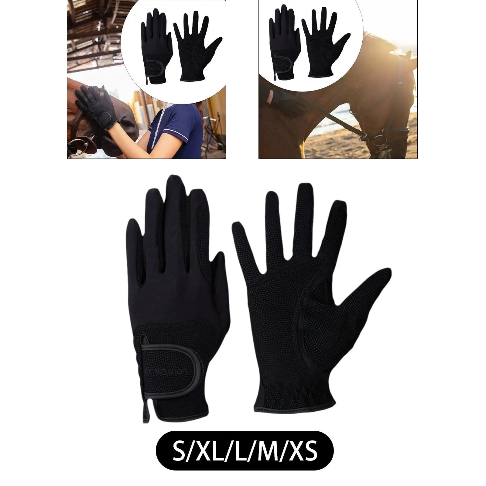 Horse Riding Gloves Equestrian Gloves Non Slip Adults Horseback for