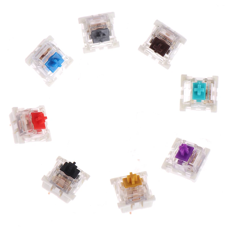 오테뮤 기계식 키보드 스위치, 클릭키 선형 촉각 사일런트 스위치, RGB LED SMD 게임 호환 MX 스위치, 3 핀, 10X