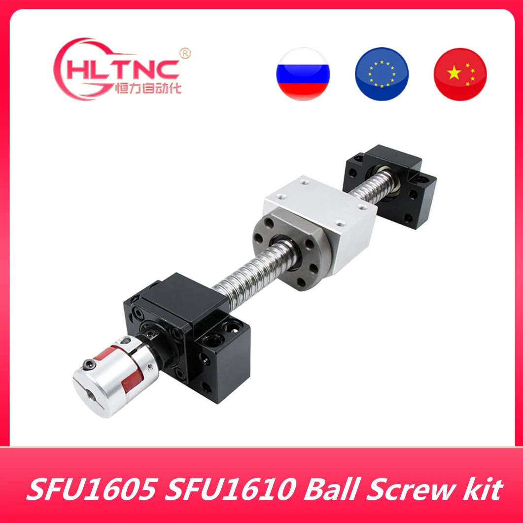 Ballscrew SFU1605 1050mm C7+Nut House+BK/BF12 Support For CNC Router Machine〖DE〗