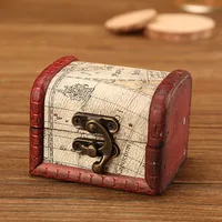 Jewelry Box Vintage Wood Handmade Box With Mini Metal Lock For Storing Jewelry Treasure Pearl Luxurious Home Accessories Tools 1