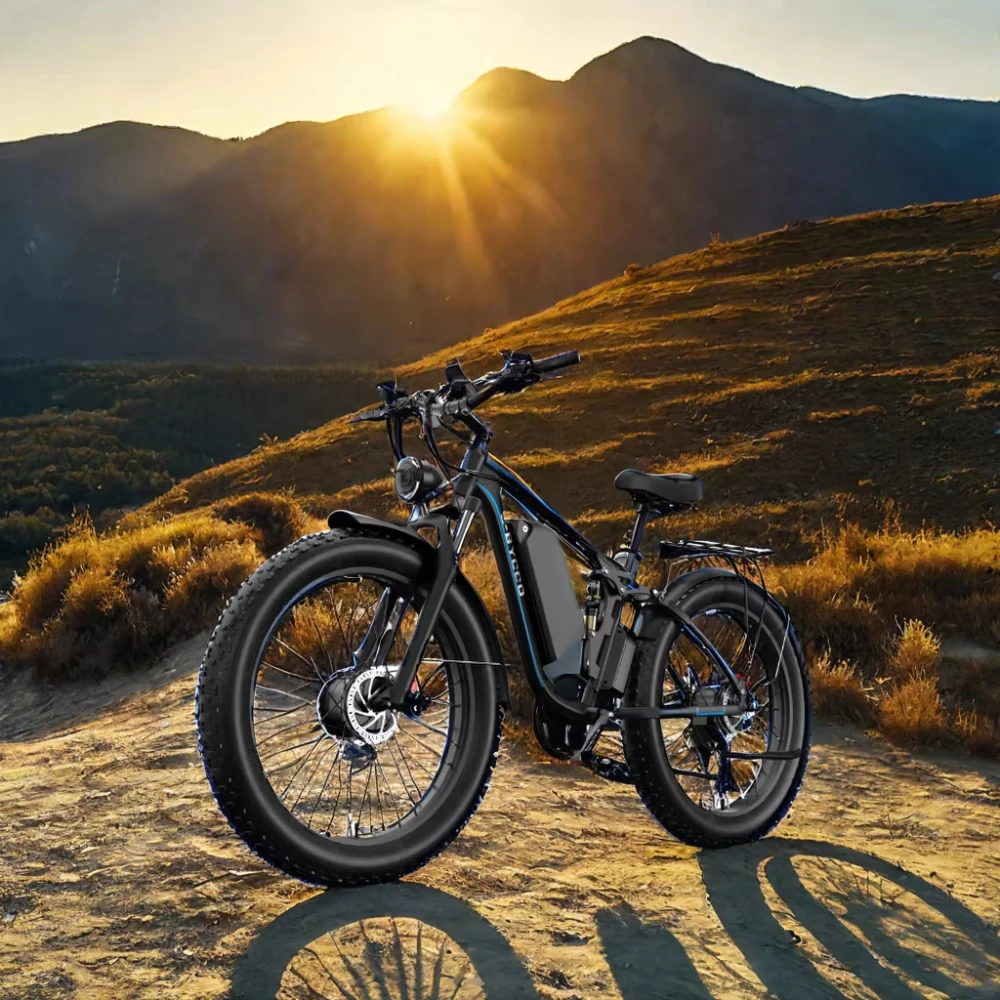 Electric Bike 2000W Dual Motor 52V 23AH Battery adult E- Bike Speed 55KM/H Off-Road Full Suspension 26 Inch Electric bicycle