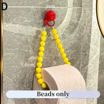 สีสันลูกปัดผู้ถือเนื้อเยื่อมัลติฟังก์ชั่ม้วนห้องน้ํา Rack Storage Organizer กระดาษ Home อุปกรณ์เสริมชั้นวางแขวน Toi F1Y1 8