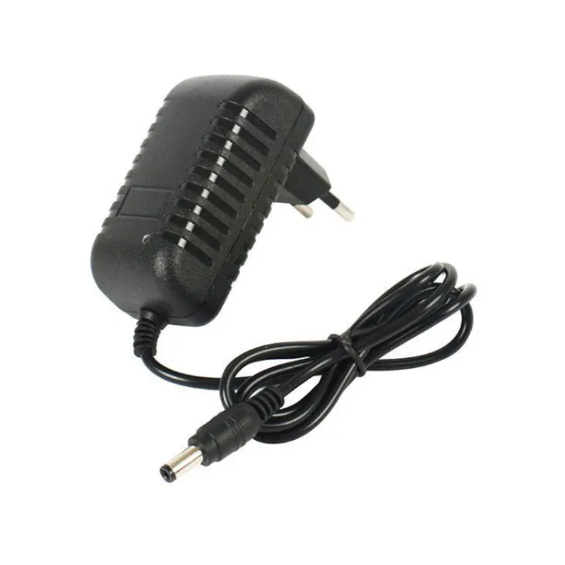 Universal DC 12V Power Supply Adapter with Interchangeable Plugs