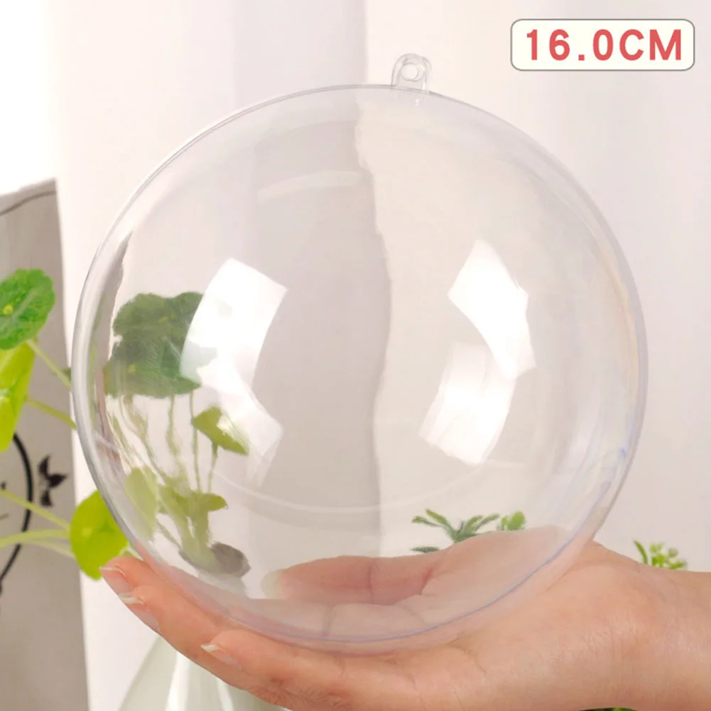 Bolas huecas de plástico transparente rellenables para hacer tú mismo, adornos colgantes para árbol de Navidad, regalos para fiestas en el hogar, caja de decoración