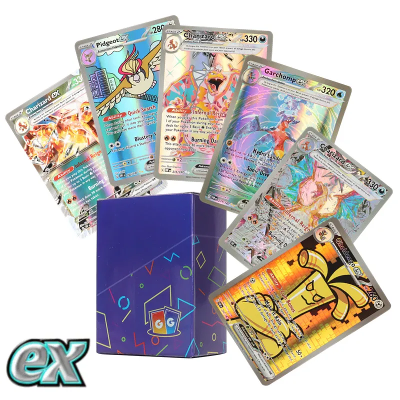 thumbnail image 1 of English Card 1996 Year Shining Charizard Pikachu Mewtwo trade Card Kids Toy, 1 of 5