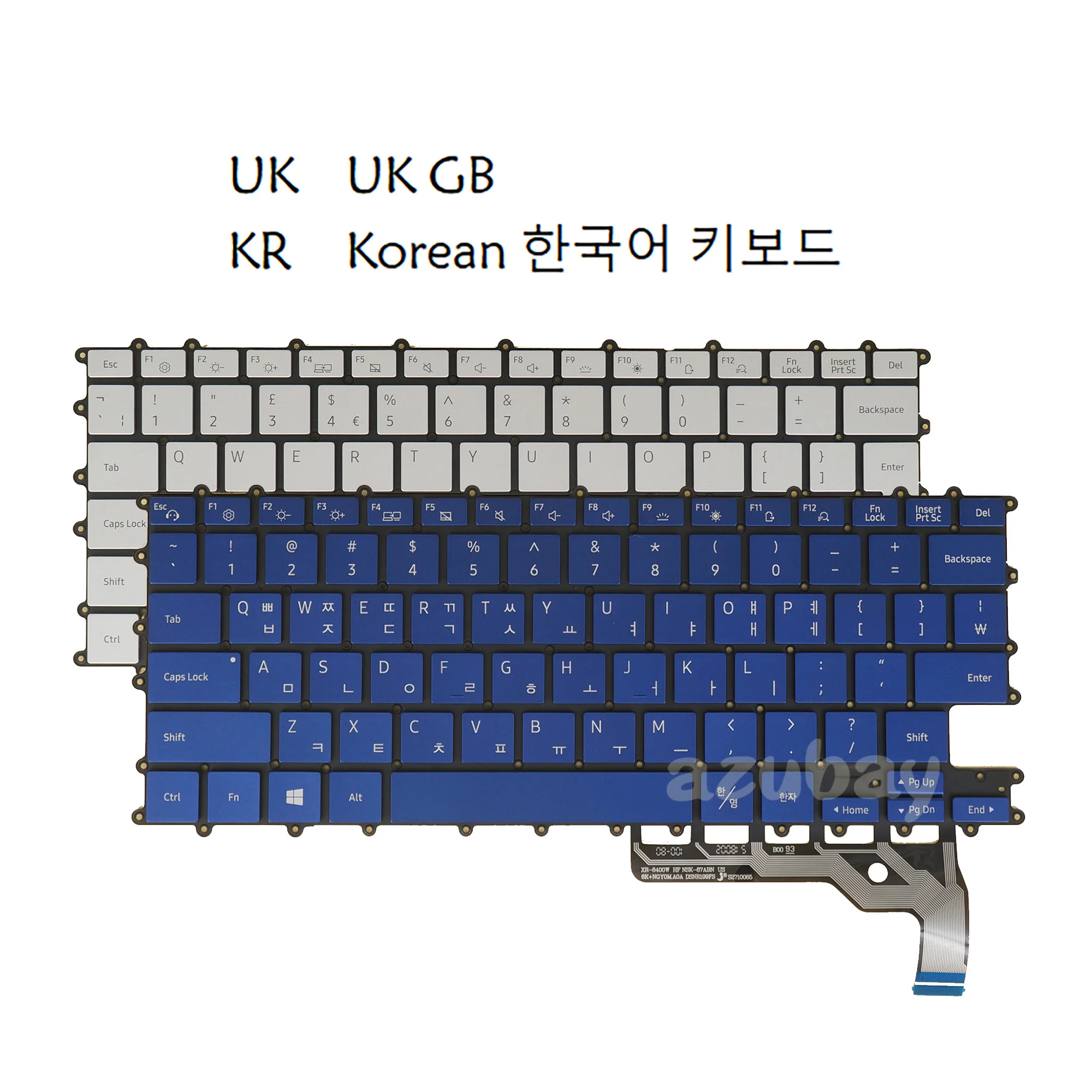 Teclado Retroiluminado Coreano kr uk Laptop Azul e Prata Samsung 930qcg Np930qcg Nt930qcg Ba59044427b Bih4n8x5208 Ba5904498a