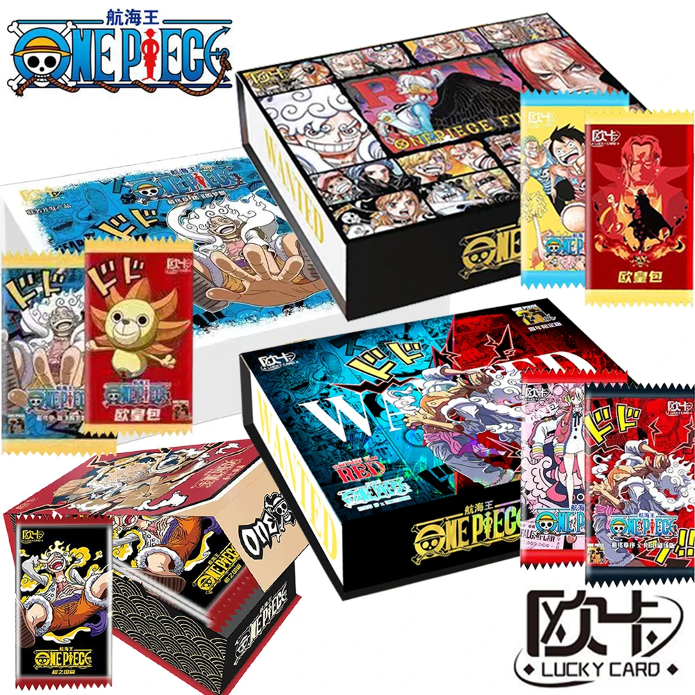

New LUCKY ONE PIECE FILM RED Collection Cards for Child Romance Dawn Anime Luffy Uta Boa Hancock Game Birthday Gifts Table Toys