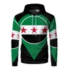 Syria Flag Sports Mens Sweatshirt Fashion Casual Geometric Pattern Hoodie Print Streetwear Large Size Unisex Pullover Men Gift 1