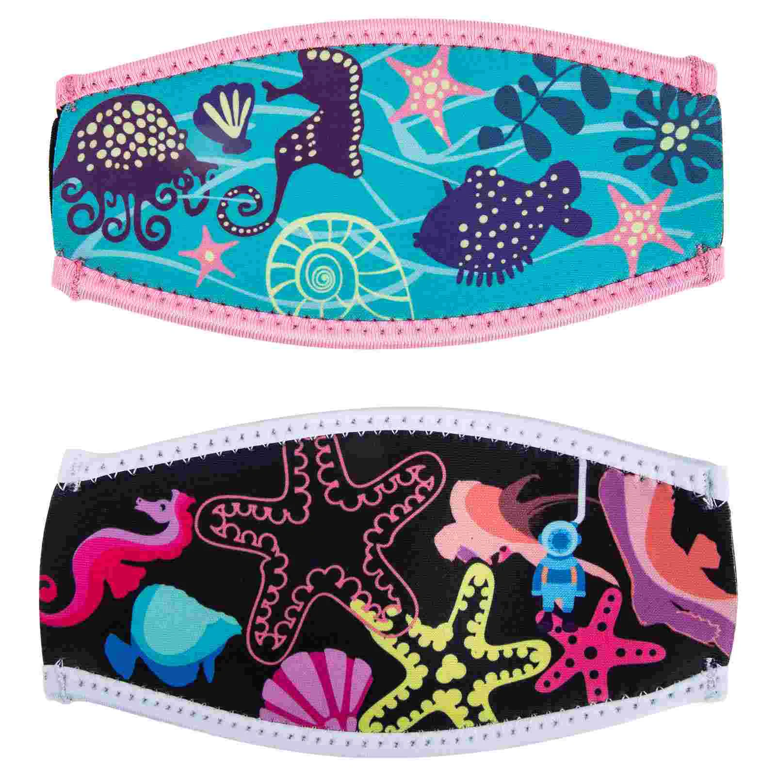 

Diving Mask Strap Covers Decorative Printing Swim Mask Strap Covers Snorkeling Cover Hair Care Straps Neoprene Strap Covers