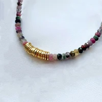 Collier en Pierre Naturelle à Facettes pour Homme et Femme, Pendentif Goutte d'Eau Bleue, Tendance, Cadeau de Noël, 2021 2