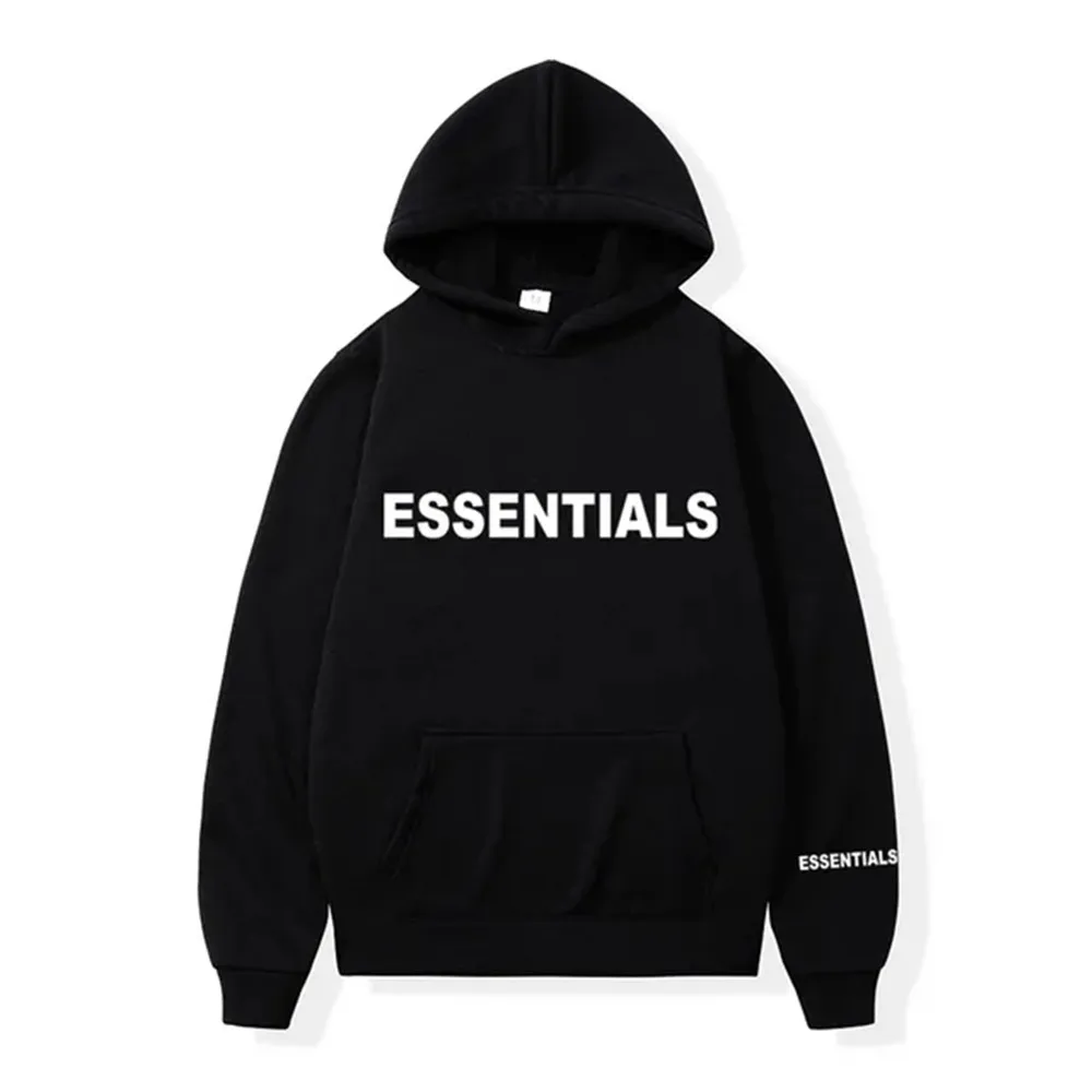 ESSENTIALS Printed Hoodie Sweatshirt Autumn Men's and Women's Hoodie Wool Hoodie Fashion Hip Hop Street Essential Hoodie