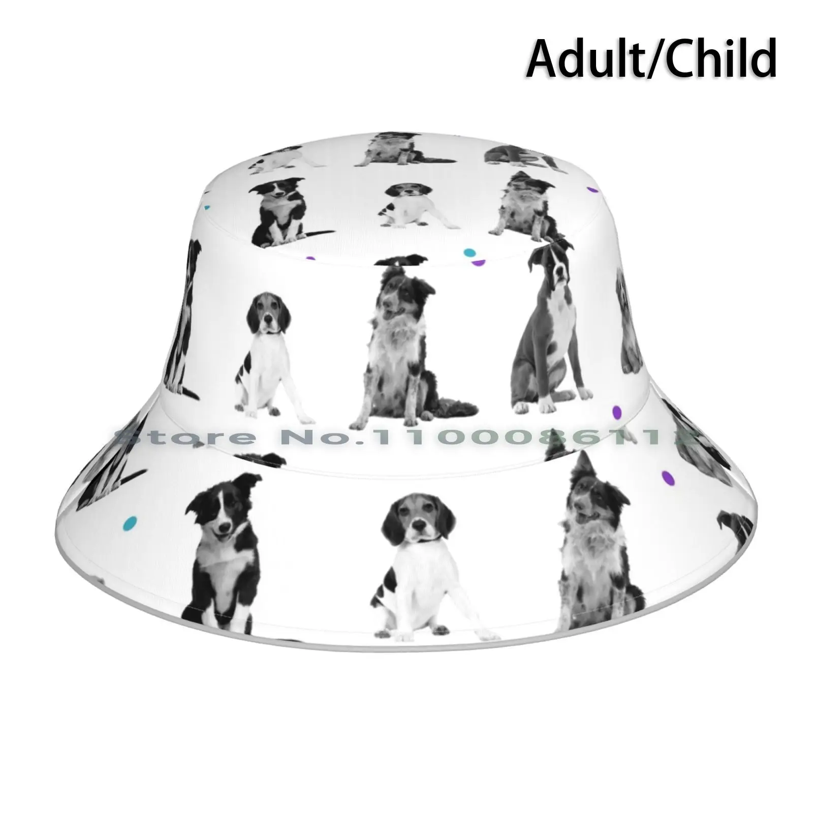 Cani Cani Cani Cani Cani Secchiello Cappello Cappello Da Sole Woof Animale Cucciolo Beagle Schnauzer Retriever Collie Cane Da Pecora Natura Gatto Staz