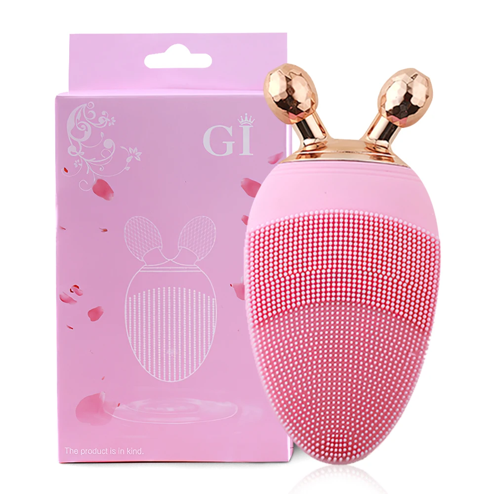 

Silicone Gel Cleansing System Ultrasonic Electric Facial Cleansing Brush USB Charging Waterproof Beauty Instrument Facial Brush