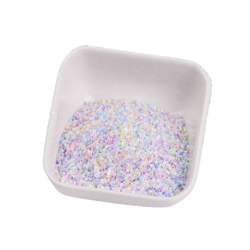 1.6mm 마베이차이, 앤틱 동주, 크림색 유리 쌀알 비즈, 수제 DIY 비즈 루즈 비즈 액세서리