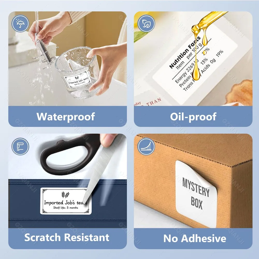 HPRT Bluetooth Thermal Label Printer White Transparent Color Paper Sticker for New1 T20 T260LR Label Maker CommodityPrice Tag